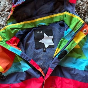 Molo 2t gortex waterproof rain jacket in rainbow